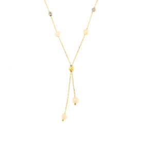 Necklace with pearls and diamond beads K14 – NCK083