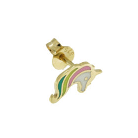 Children's unicorn stud earrings 9K – SK207