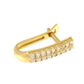 Hoop earrings with zircons 14K gold – SK243