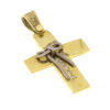 Triantos βαπτιστικός σταυρός για κορίτσι χρυσός με φιόγκο και ζιργκόν Κ14 – STAVR334