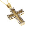 Βαπτιστικός σταυρός για κορίτσι δίχρωμος με ζιργκόν Κ14 – STAVR345