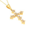 Visetti γυναικείος σταυρός με ζιργκόν χρυσός Κ9 – STAVR390