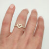 Visseti δαχτυλίδι χρυσό μοντέρνο με καρδούλα και ζιργκόν Κ9 – RNG1339