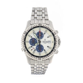 FESTINA ρολόι Sport Chronograph Steel White and Blue Bracelet - F16125/5