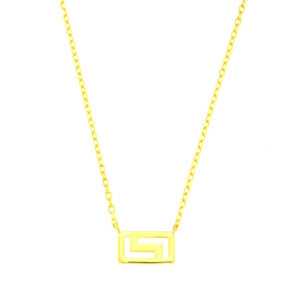 Silver Point ασημένιο επιχρυσωμένο μενταγιόν μαίανδρος 925 - MTS030