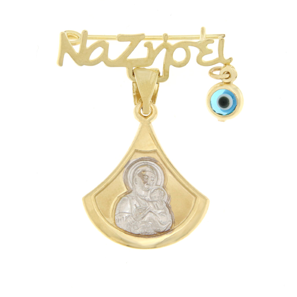 Παραμάνα με την Παναγία, τον Χριστούλη και ματάκι δίχρωμη Κ9 – PAR132