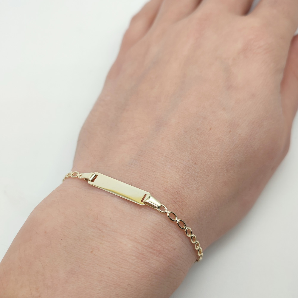 Βραχιόλι ταυτότητα χρυσή Κ9 – BRAX308