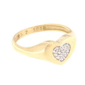 Δαχτυλίδι σεβαλιέ καδούλα με ζιργκόν χρυσό Κ14 – RNG1439