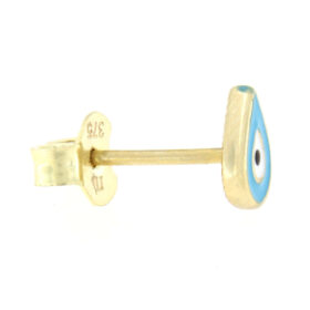 Σκουλαρίκια καρφωτά ματάκι με ψημένο σμάλτο χρυσά 9Κ – SK530