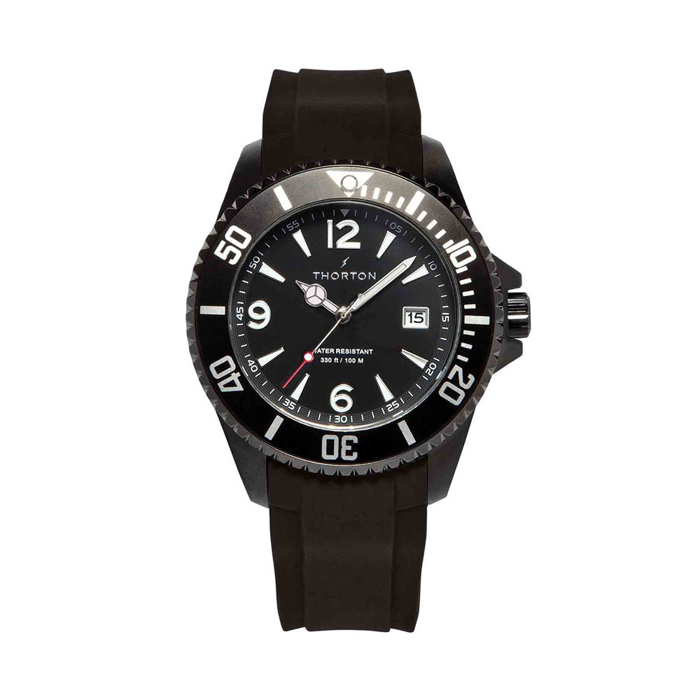 THORTON ρολόι Arkyn Black Rubber Strap – 9205311