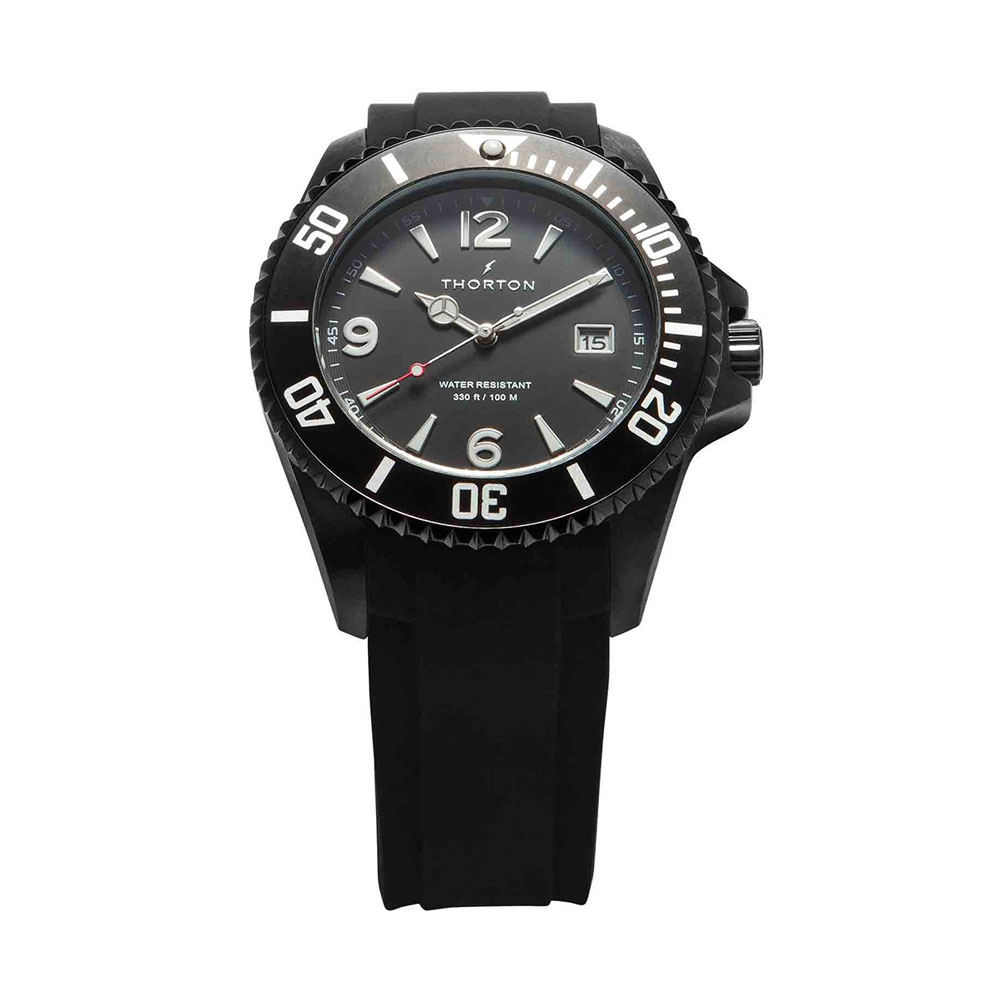 THORTON ρολόι Arkyn Black Rubber Strap – 9205311
