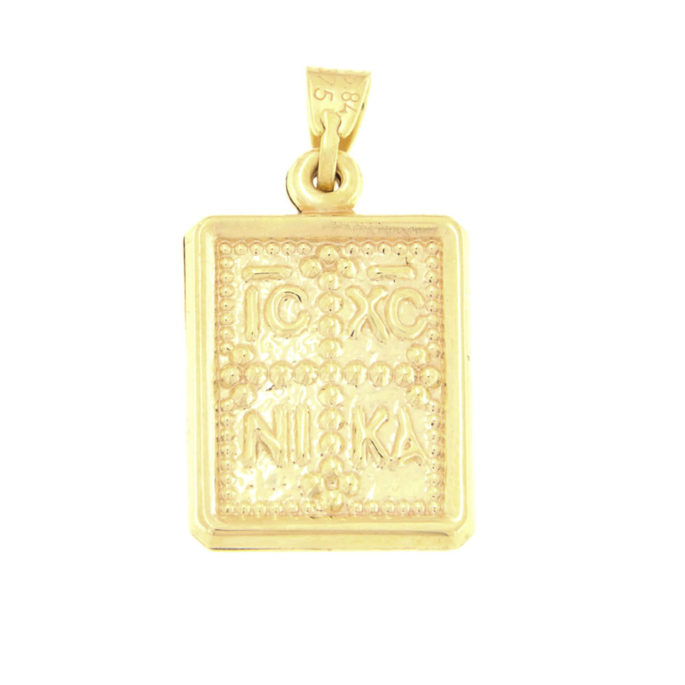 Φυλαχτό με τον Χριστούλι διπλής όψης δίχρωμο Κ9 – PAN114