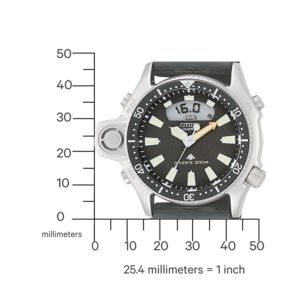 Citizen ρολόι Promaster Aqualand Divers Black Rubber Strap - JP2000-08E