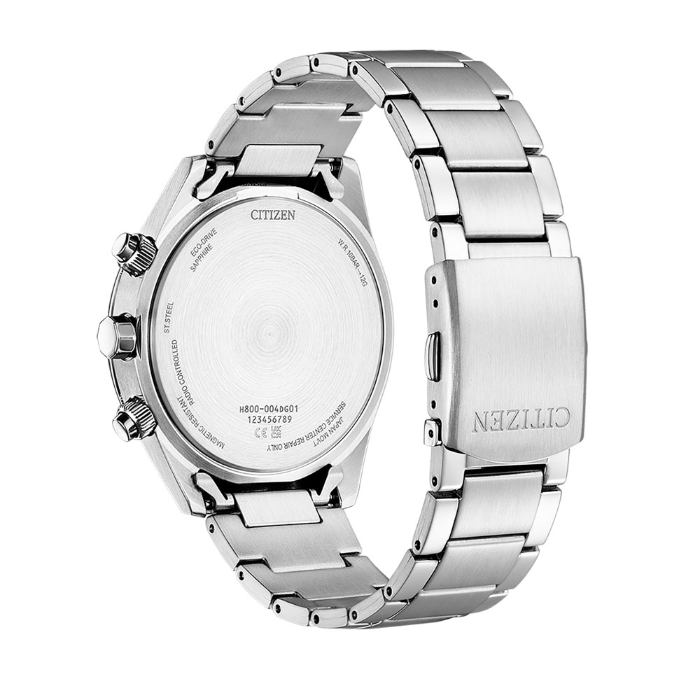 Citizen ρολόι RadioControlled Eco-Drive Chronograph Silver Stainless Steel Bracelet - AT8260-85L