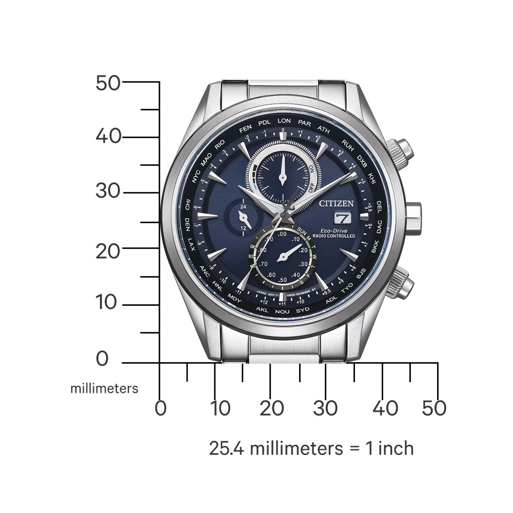 Citizen ρολόι RadioControlled Eco-Drive Chronograph Silver Stainless Steel Bracelet - AT8260-85L