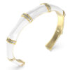 GUESS STEEL BAMBOO JUBB05157JWYGWHL Χειροπέδα Δίχρωμη Με Πέτρες