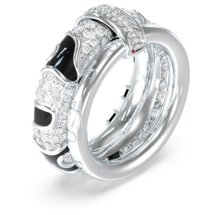 GUESS STEEL FABULOUS ME JUBR05194JWRHBK-No.54 Δαχτυλίδι Δίχρωμο Με Πέτρες