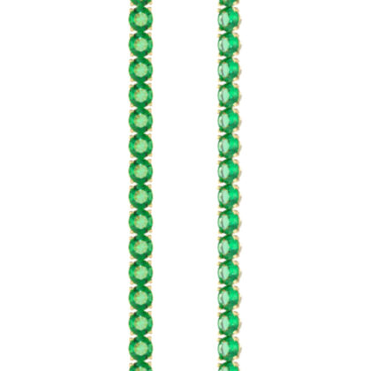 GUESS STEEL PARADISE JUBE05144JWYGGNT/U Σκουλαρίκια Χρυσά Με Πράσινες Πέτρες Και Λογότυπο