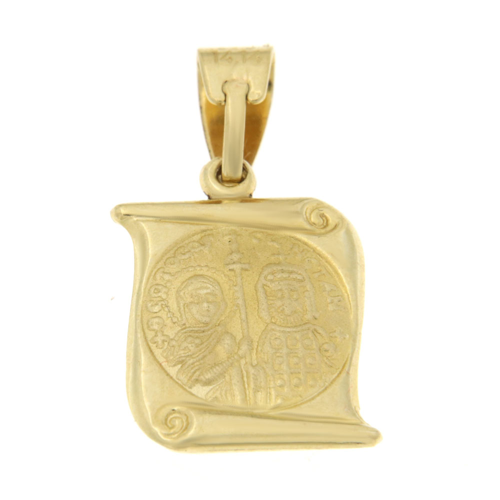 Φυλαχτό με τον Χριστούλι διπλής όψης δίχρωμο Κ9 – PAN165