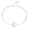 GUESS STEEL ICONIQUE JUBB05546JWRHL Βραχιόλι Ασημένιο Με Αστέρι Και Λογότυπο