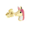 Σκουλαρίκια καρφωτά παιδικά μονόκερως με ψημένο σμάλτο χρυσά 9Κ – SK888