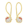 Σκουλαρίκια κρεμαστά παιδικά Hello Kitty χρυσά 9Κ – SK891
