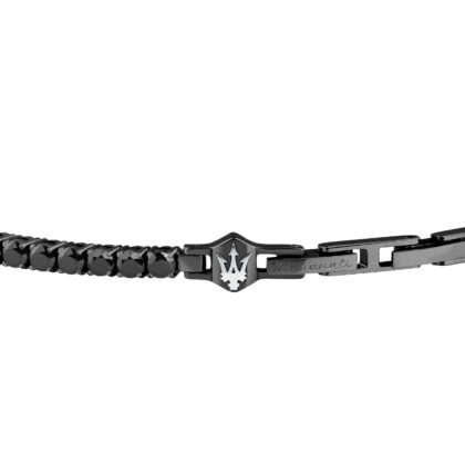 Alternative view of MASERATI TENNIS JM425AVC08 Βραχιόλι Μαύρο Με Πέτρες