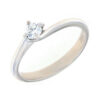 Δαχτυλίδι μονόπετρο στριφτό από πλατίνα 950° με διαμάντι – RNB1178