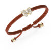 GUESS STEEL BORBOLETA JUBB06133JWYGBRT/U Βραχιόλι Καφέ Με Χρυσή Πεταλούδα