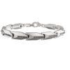 GUESS STEEL TRUE SPIRIT JUMB06043JWRHL Βραχιόλι Ασημένιο Με Μαύρες Πέτρες
