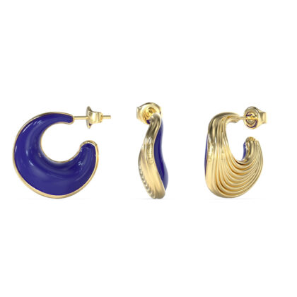 GUESS STEEL VIVA SOLEIL JUBE06159JWYGBLT/U Κρίκοι Δίχρωμοι