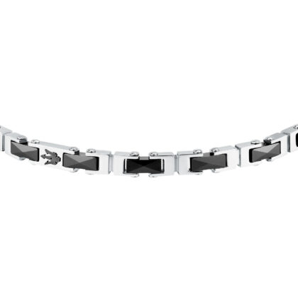 Alternative view of MASERATI CERAMIC JM226ATZ81 Βραχιόλι Κεραμικό Δίχρωμο Με Λογότυπο