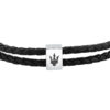 MASERATI LEATHER JM226AVE44 Βραχιόλι Διπλό Δερμάτινο Με Λογότυπο - Image 2