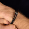 MASERATI LEATHER JM226AVE44 Βραχιόλι Διπλό Δερμάτινο Με Λογότυπο - Image 5