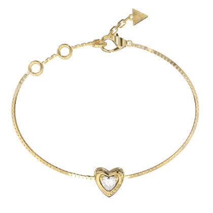 GUESS STEEL BELOVED JUBB06017JWYGL Βραχιόλι Χρυσό Με Καρδιά