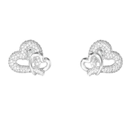 GUESS STEEL LOVE BITES JUBE06054JWRHT/U Σκουλαρίκια Ασημένιες Καρδιές