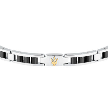 Alternative view of MASERATI CERAMIC JM225ATZ57 Βραχιόλι Δίχρωμο Με Τρίαινα