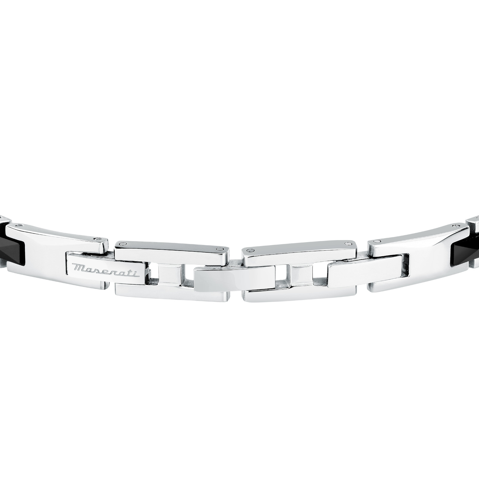 MASERATI CERAMIC JM424ATZ49 Ανδρικό Βραχιόλι Δίχρωμο Με Χρυσή Τρίαινα - Image 3