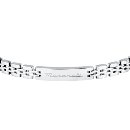 Alternative view of MASERATI ICONIC JM424AVD65 Ανδρικό Βραχιόλι Ασημένιο Με Λογότυπο