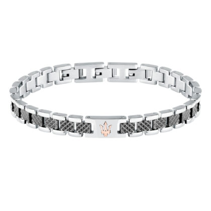 MASERATI ICONIC JM225AVD86 Βραχιόλι Δίχρωμο Με Τρίαινα