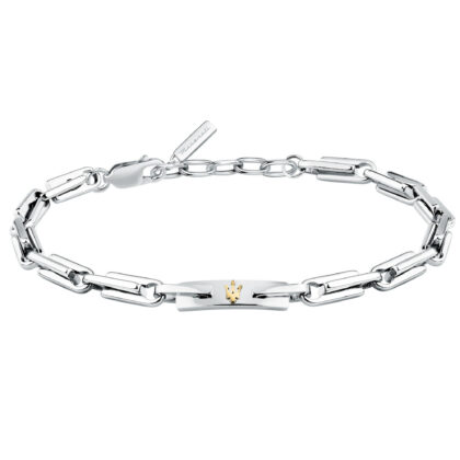 MASERATI ICONIC JM425AVD108 Βραχιόλι Ασημένιο Με Χρυσή Τρίαινα