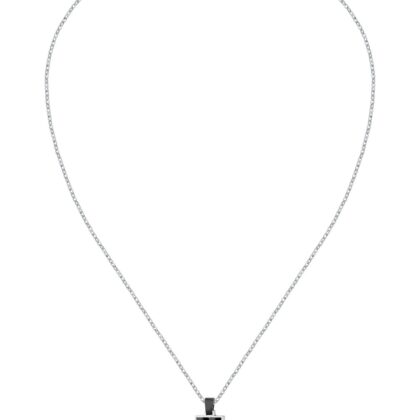 Alternative view of MASERATI CERAMIC JM423ATZ27 Ανδρικό Κολιέ Δίχρωμο Με Λογότυπο