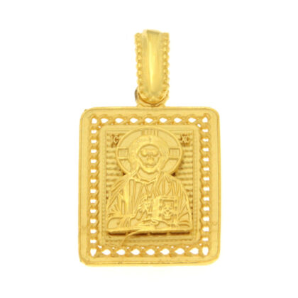 Φυλαχτό Κωνσταντινάτο διπλής όψης χρυσό Κ9 – KON195