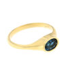 Δαχτυλίδι μονόπετρο με blue topaz χρυσό Κ14 –RNG1816