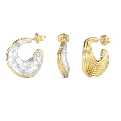 GUESS STEEL VIVA SOLEIL JUBE06164JWYGWHT/U Κρίκοι Δίχρωμοι