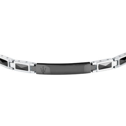Alternative view of MASERATI CERAMIC JM226ATZ79 Βραχιόλι Κεραμικό Δίχρωμο Με Λογότυπο