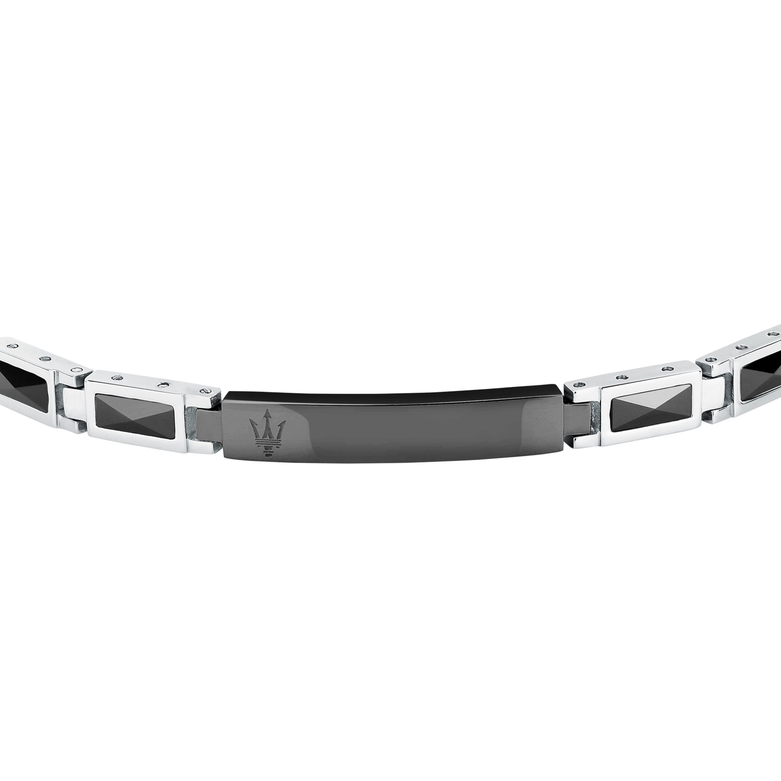 MASERATI CERAMIC JM226ATZ79 Βραχιόλι Κεραμικό Δίχρωμο Με Λογότυπο - Image 2