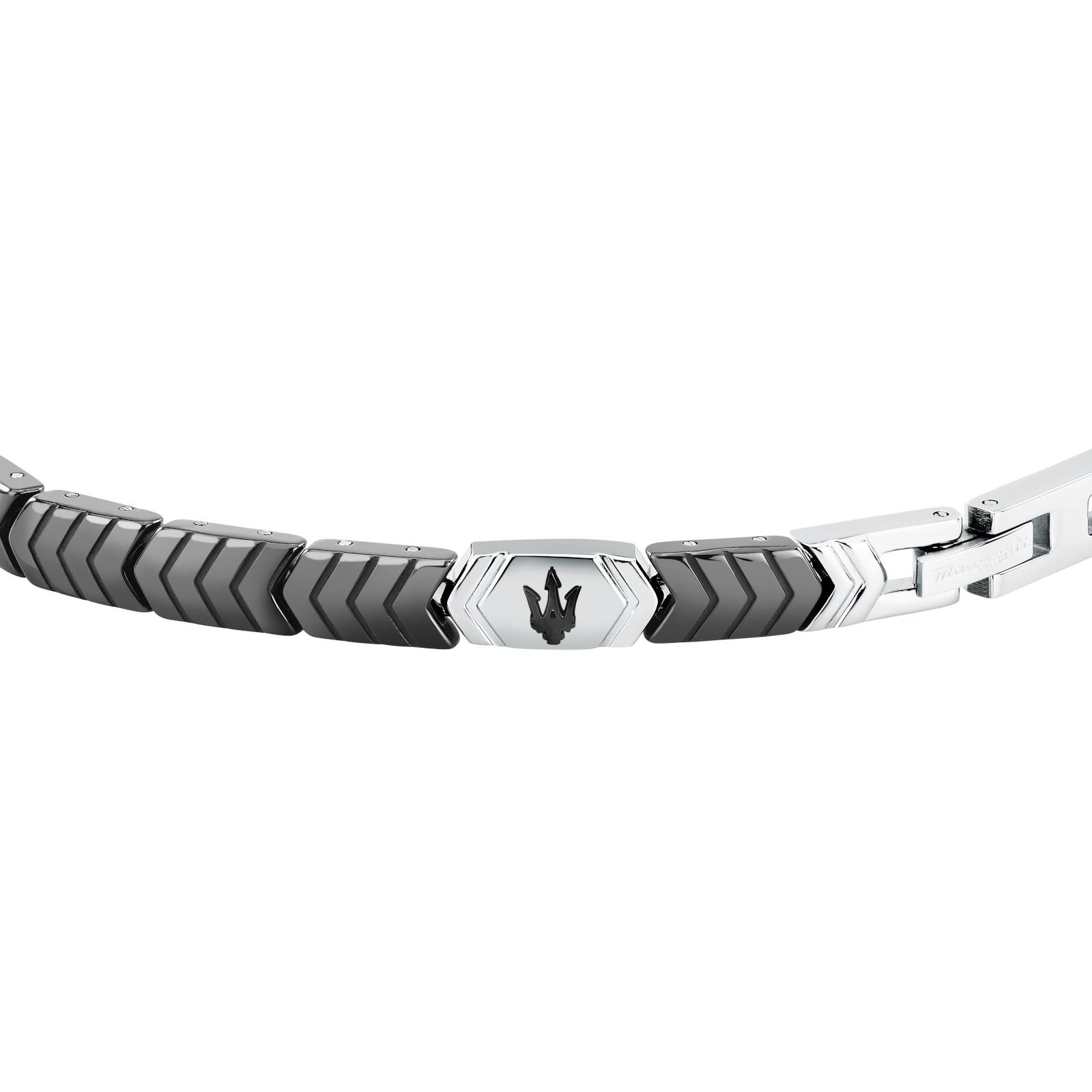 MASERATI CERAMIC JM226ATZ86 Βραχιόλι Μαύρο Κεραμικό Με Λογότυπο - Image 2