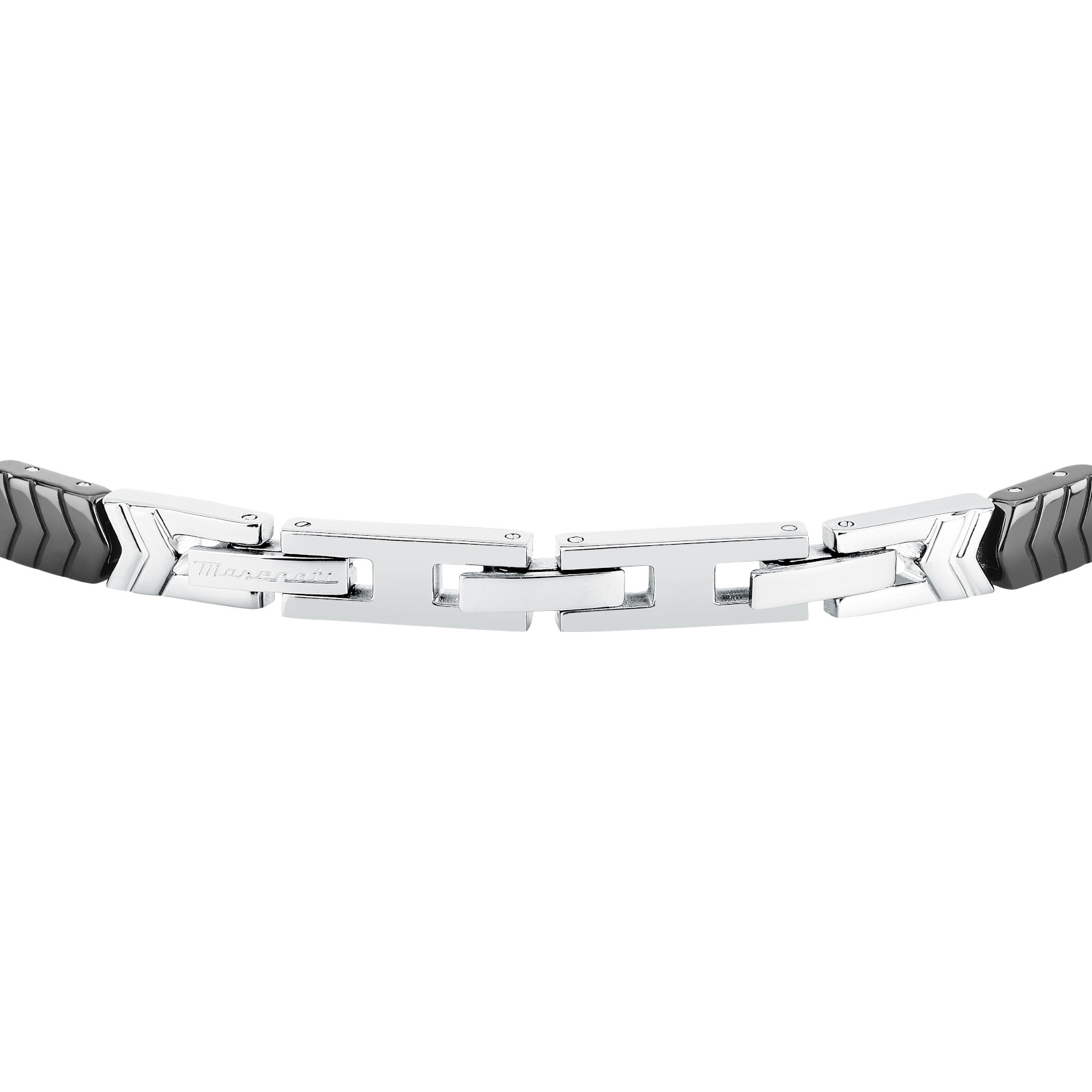 MASERATI CERAMIC JM226ATZ86 Βραχιόλι Μαύρο Κεραμικό Με Λογότυπο - Image 3