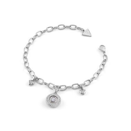 Alternative view of GUESS STEEL G TALISMAN JUBB06200JWRHL Βραχιόλι Ασημένιο Με Κρεμαστές Καρδιές Με Λογότυπο Με Πέτρες